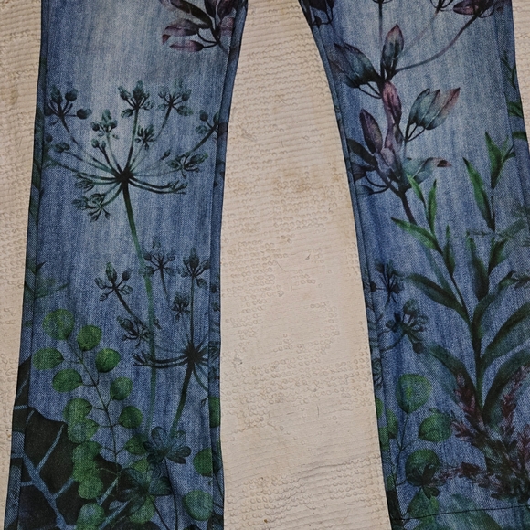 DressLily Butterfly Floral Pattern Fly Flare Wide Leg Spring Fairy Women 0XL - Picture 7 of 11